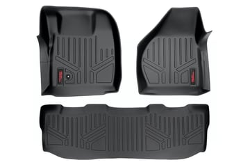 Heavy Duty Fitted Floor Mat Set (Front/Rear) for 2017 Ford F-250/350/450/550 Super Duty Pickup (Crew Cab)