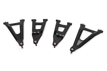 Black Forged Alum High Clearance 2" Fwd Offset Control Arms w/Ball Joints | Polaris Ranger 1000XP