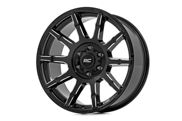 パーツ ROUGH COUNTRY Rough Country 83 Series Wheel | One-Piece | Gloss Black