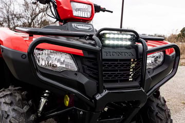 LED Light Kit | Bumper Mount | 6" Black Slimline Pair | Honda Foreman 500 