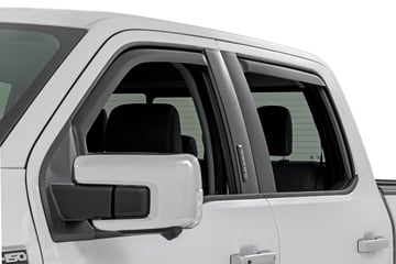 Side Window Deflectors | In Channel Rain Guard | Ford F-150/Lightning/F-250/F-350/Raptor (15-26)