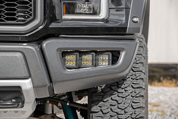 Ford Triple 2in LED Hidden Bumper Fog Light Kit