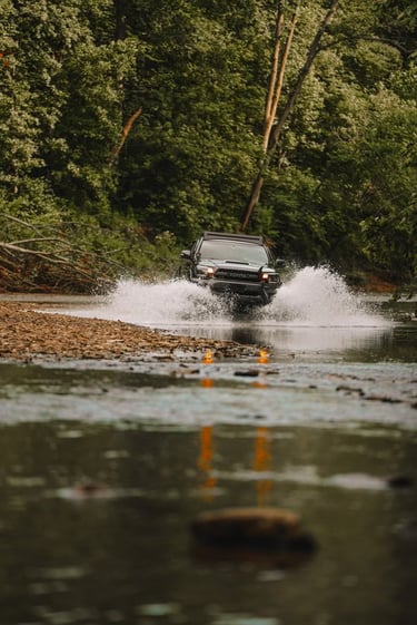 Overlanding, lifted Tacoma