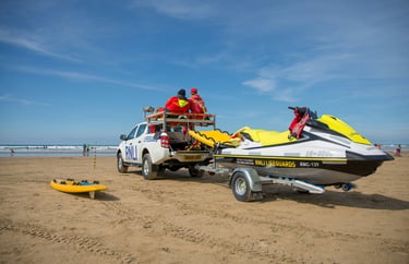 towing on beach