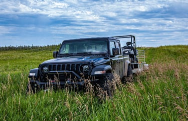 Jeep towing UTV