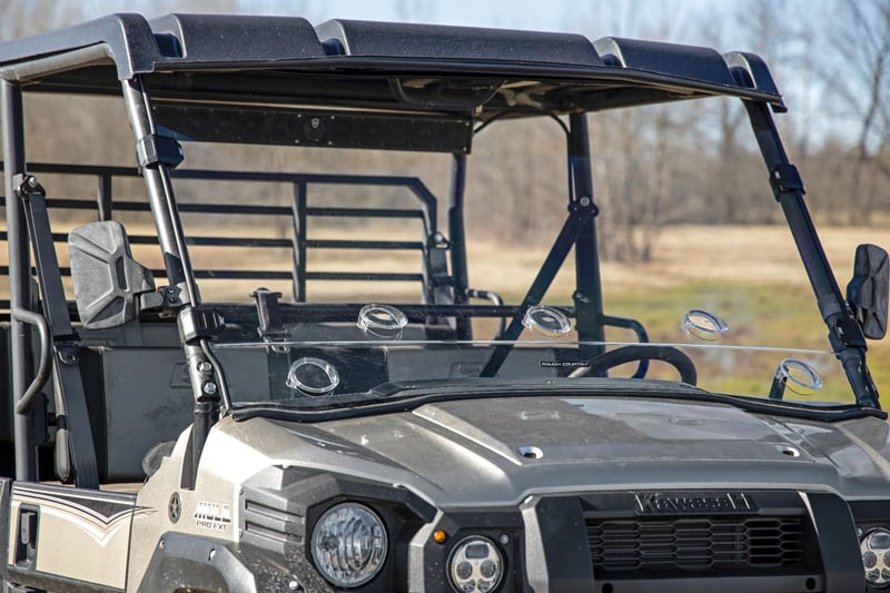 Vented Full Windshield | Scratch Resistant | Kawasaki Mule