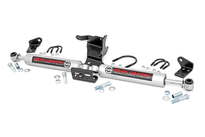 ROUGH COUNTRY N3 デュアル ステダン jk ラングラー Amazon.com: Rough Country N3 Dual Steering Stabilizer for 07