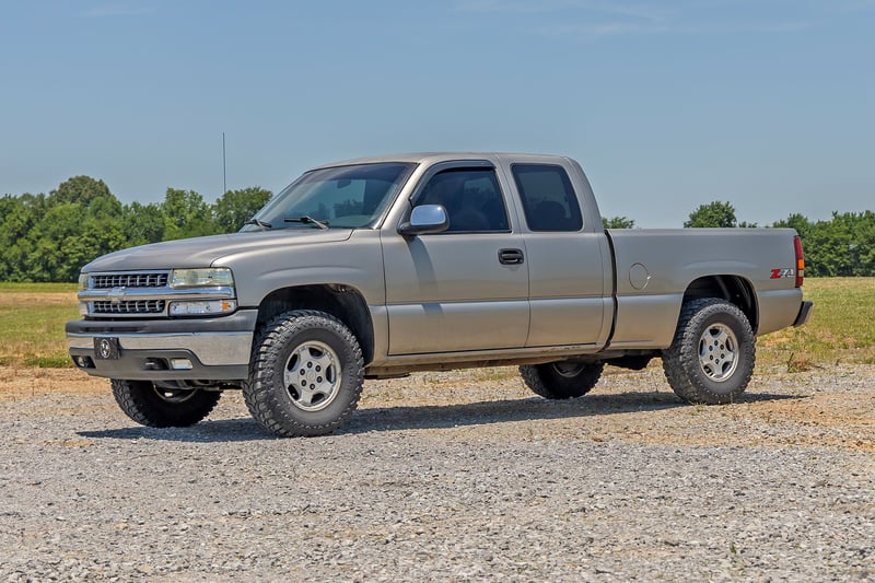 Rough Country Rear Wheel Well Liners For Chevy Silverado 1500 2014-2018 - Black Polyurethane