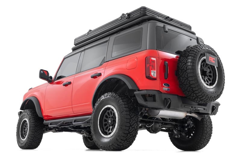 Ford ブロンコ 21-24年 ロックレール サイドステップ｜カスタムに最適！ 2Pcs Steel Side Steps Running Boards Rock Rails for Ford
