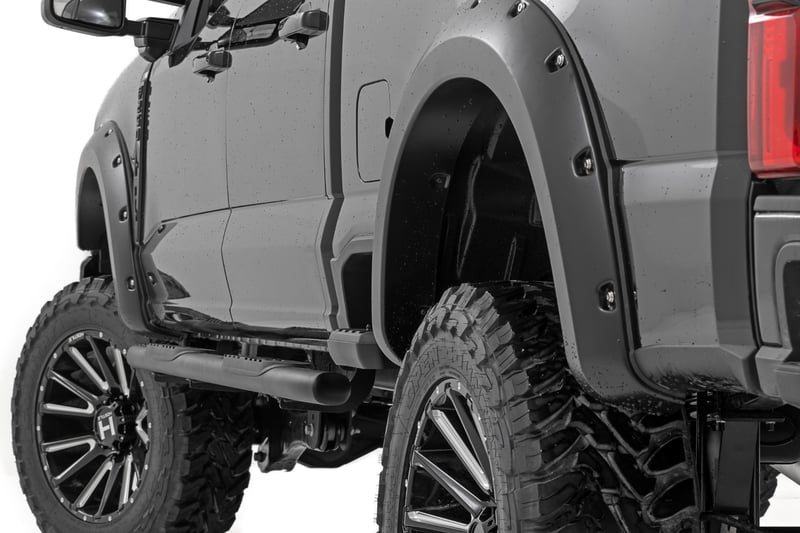 PSI Auto Restyling Pocket Bolt Fender Flares For Ford F-250 F-350 Super Duty 2017-2022 – Textured Black – Complete Kit