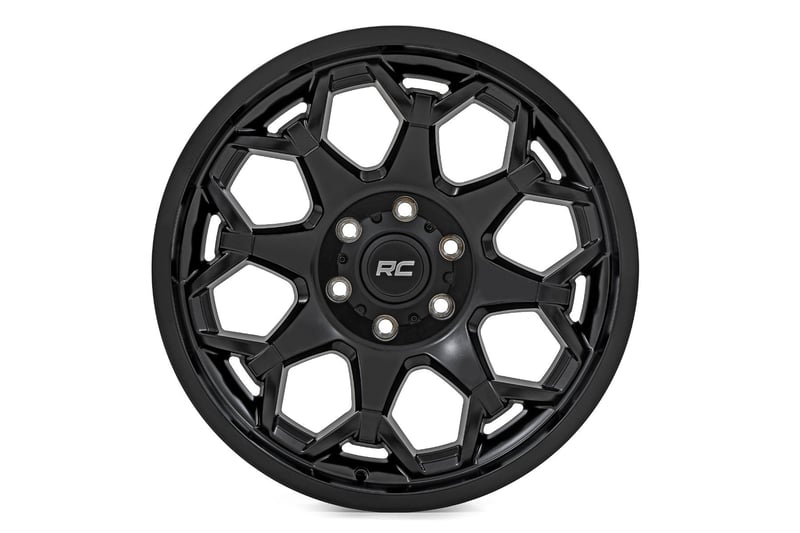 Rough Country 80 Series Wheel | One-Piece | Semi Gloss Black