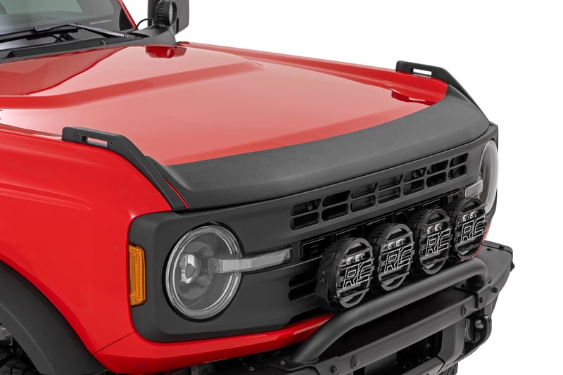 Broaddict Hood Protector Fit For Ford Bronco 4-Door & 2-Door 2021 2022 2023 Hood Deflector Hood Guard Shield Aeroskin II Trail Armor Textured Black