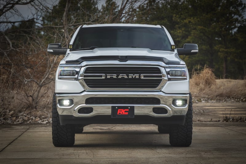 thumbnail image 2 of NEWM Black LED Fog Lights For 2019+ Ram 1500, 2500, 3500 – Smoke Lens, 6000K, HB4 (9006) Bulbs Included 2 of 3