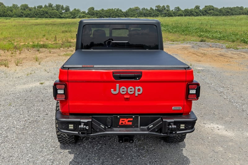 thumbnail image 2 of Autostarforus Soft Tri-Fold Tonneau Cover For 2020 Jeep Gladiator JT – 5ft Bed, Black Vinyl, Locking 2 of 6