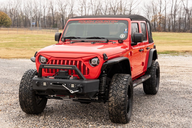 Speed Daddy 7" Oval Nerf Bars Running Boards For Jeep Wrangler JL 2018-2024 - Dropped Step Plate, Black