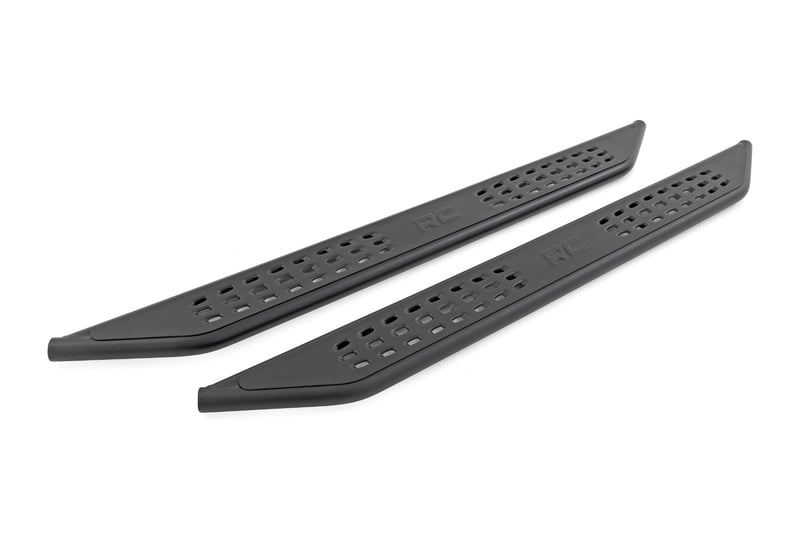thumbnail image 2 of Black + Red Running Boards For 2007-2021 Toyota Tundra Double Cab - Nerf Bars Side Steps 2 of 5