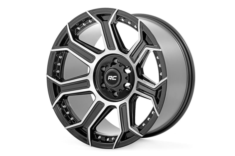 Rough Country 89 Series Wheel | One-Piece | Black Machined