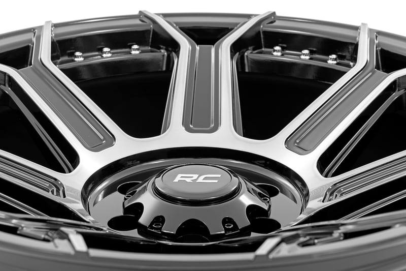 Rough Country 89 Series Wheel | One-Piece | Black Machined