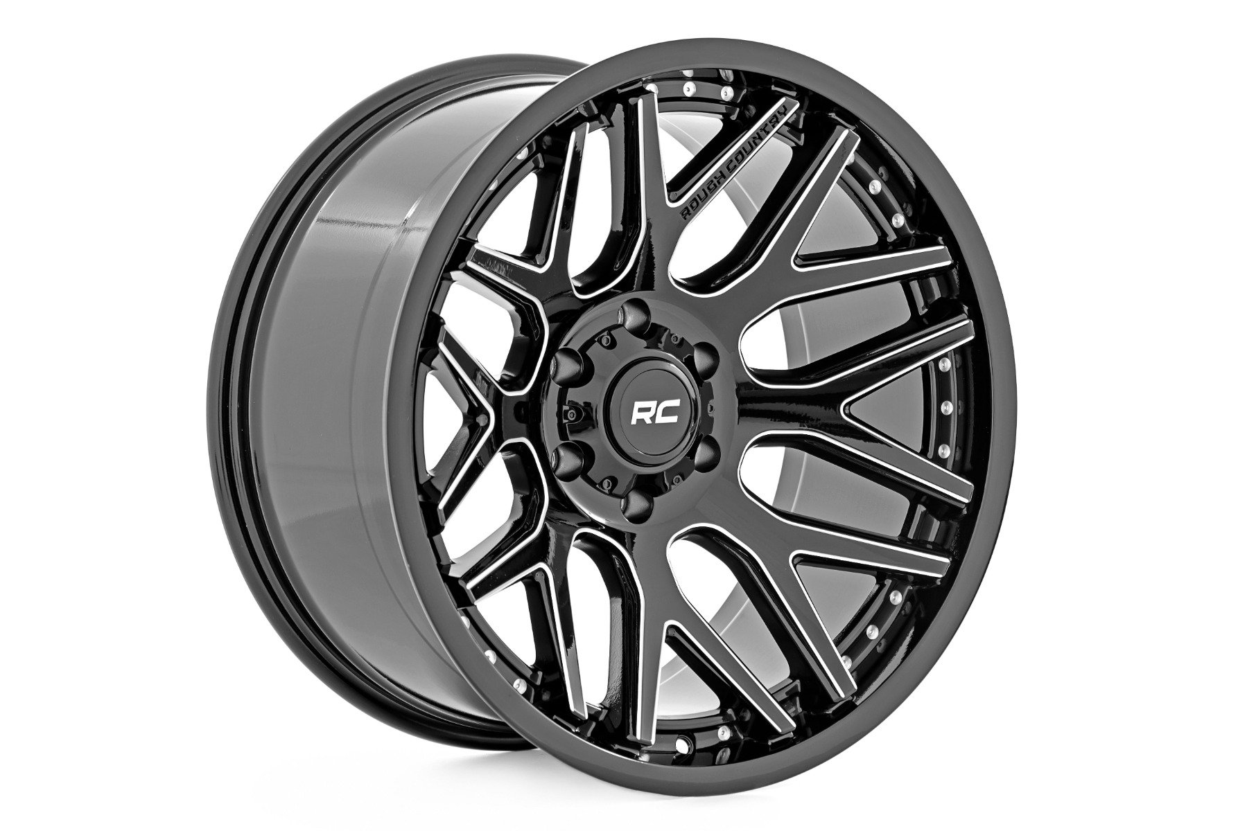 Rough Country 95 Series Wheel | One-Piece | Gloss Black