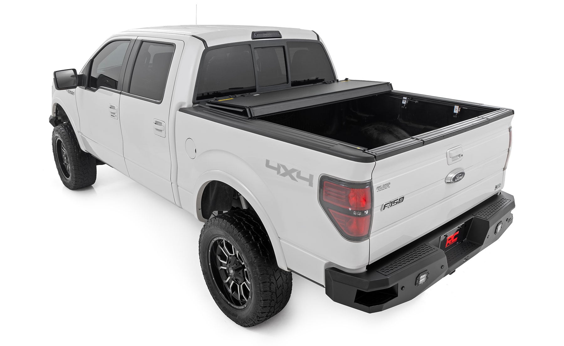 Hard Tri-Fold Flip Up Bed Cover | 5'7" Bed | Ford F-150 2WD/4WD (2004-2014) view 4