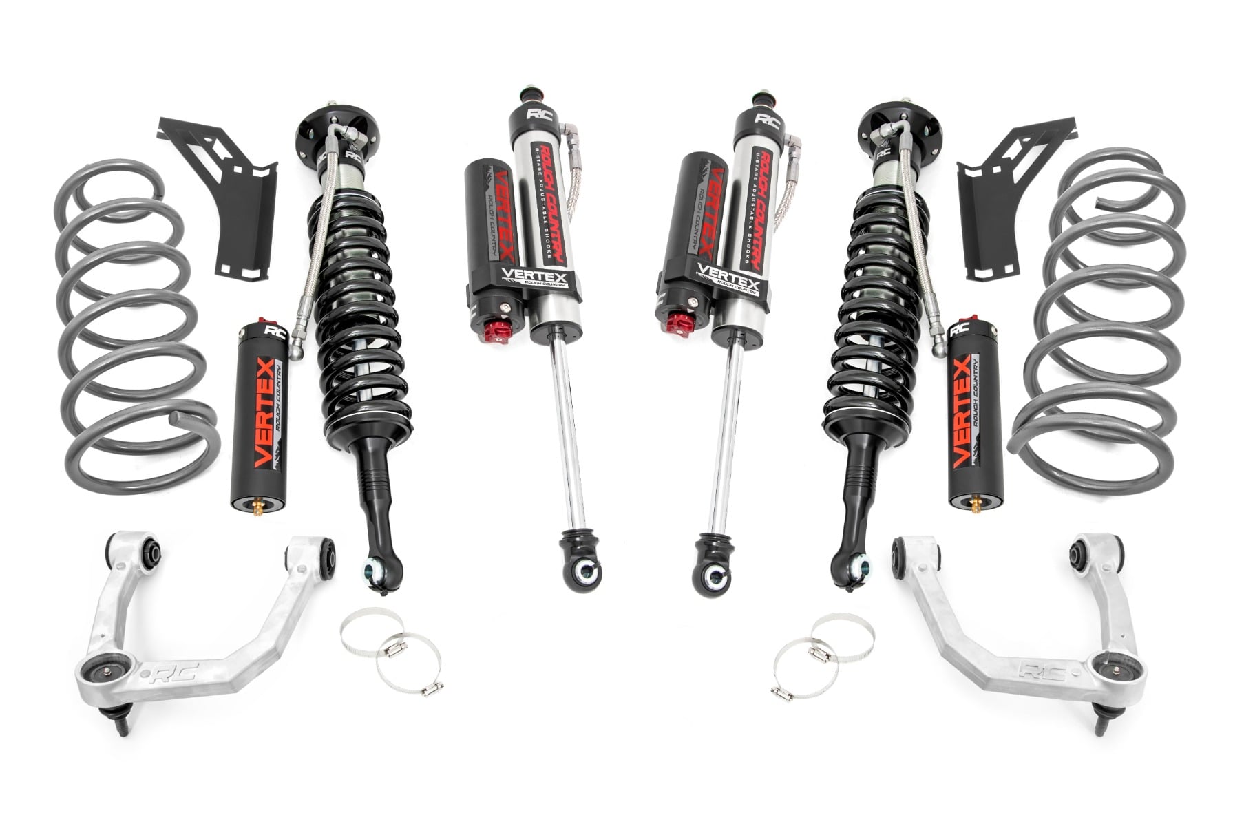 Rough Country 3 Inch Lift Kit | Upper Control Arms | RR Coils | Vertex | Toyota 4Runner (10-24)