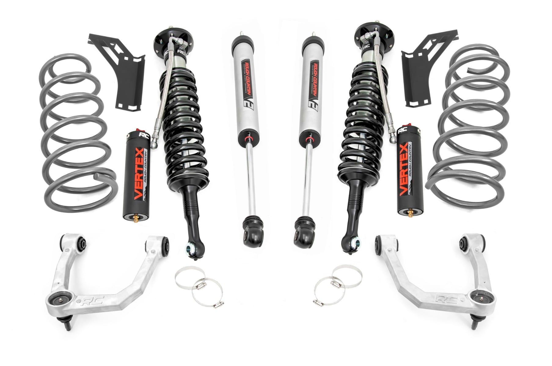 Rough Country 3 Inch Lift Kit | Upper Control Arms | RR Coils | Vertex/V2 Struts | Toyota 4Runner (10-24)