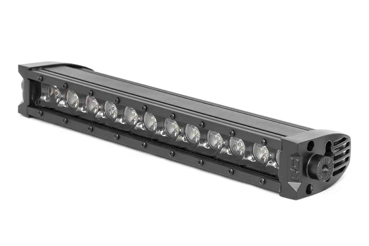 12 Inch Black Series LED Light Bar | Single Row | Amber DRL view 3