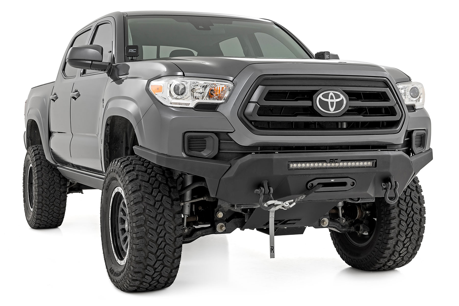 Front Bumper | Hybrid | 20" Blk LED | 9500-Lb Winch Syn | Toyota Tacoma (16-23) — view 4