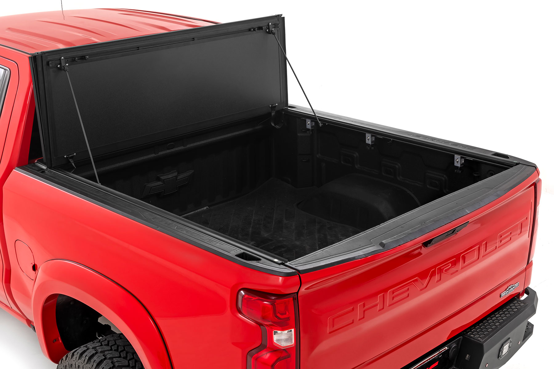 Hard Tri-Fold Flip Up Bed Cover | 5'10" Bed | Chevy/GMC Sierra 1500 (19-26)/Silverado 1500 (19-26) view 2