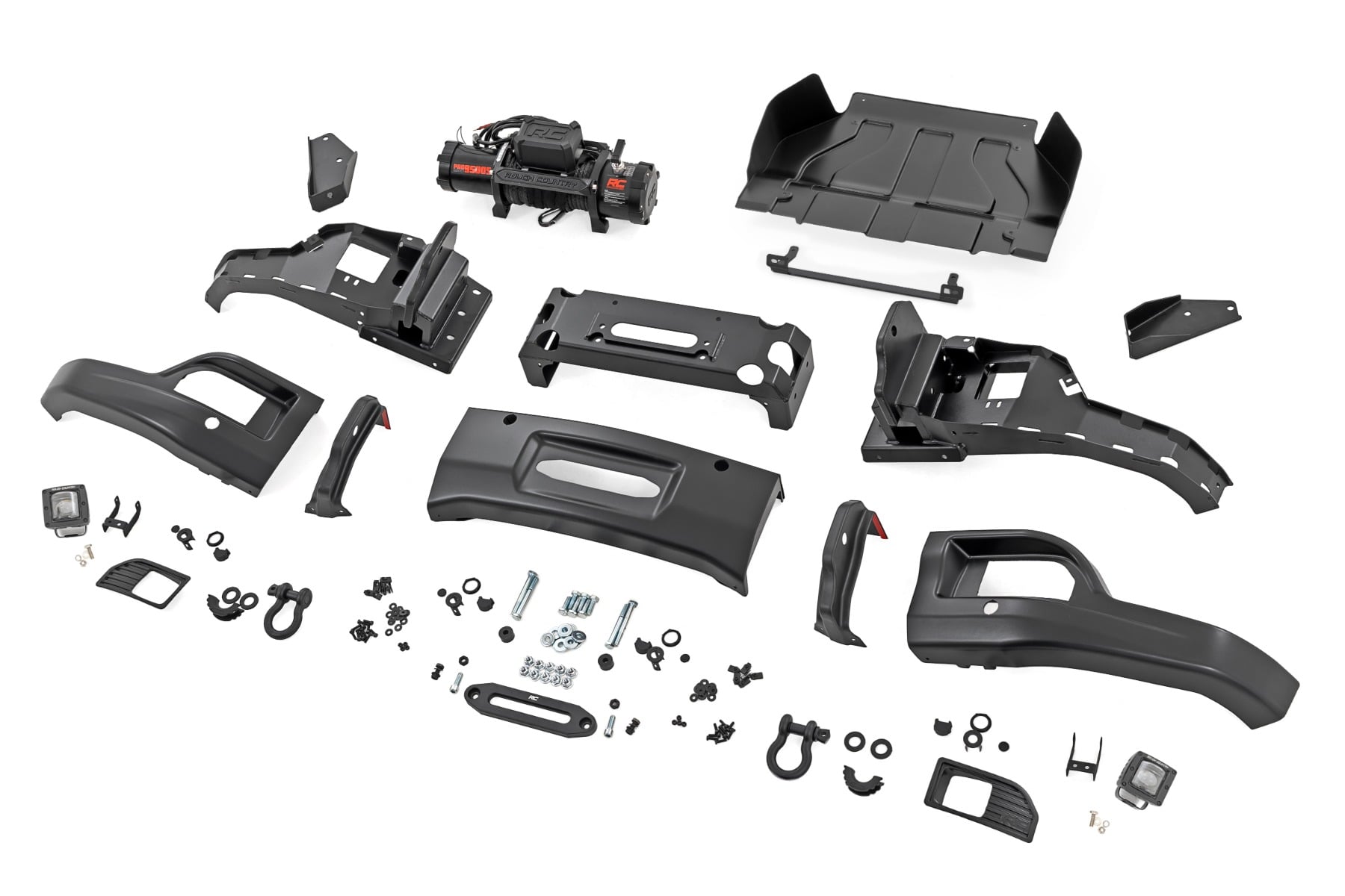 Front FXS Bumper | 12000S | GB8 Mosaic Black | Chevy Silverado 1500 (23-26) — view 6
