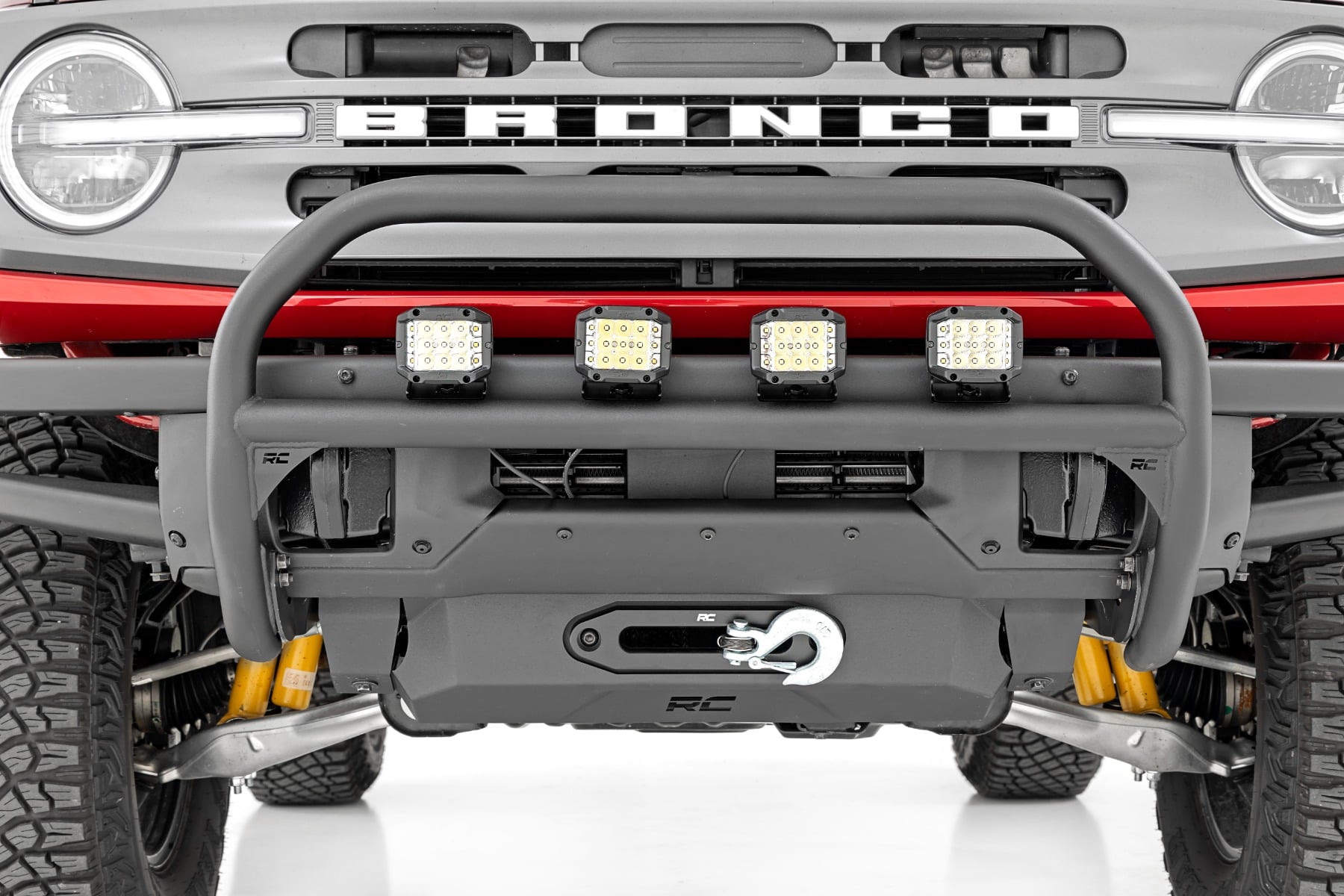 Nudge Bar | 20 Inch Black Single Row LED | OE Modular Steel | | Ford Bronco (21-26) — view 3