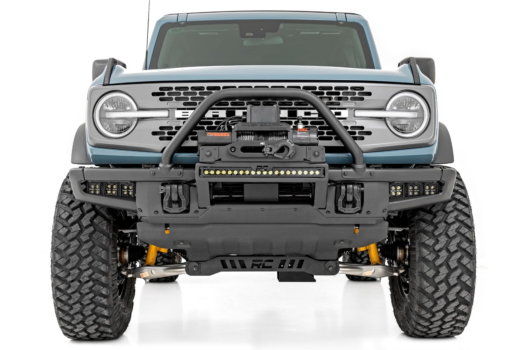 LED Light Kit | Fog Mount | Triple 2" Black Pair | White DRL | Ford Bronco (21-26) — view 5