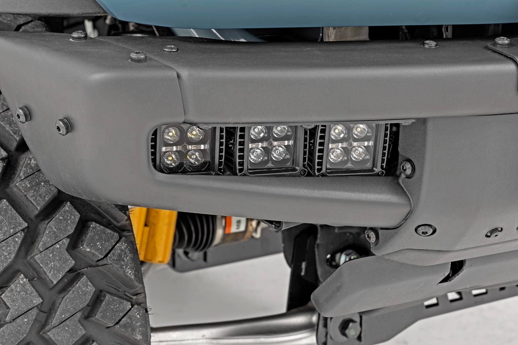 LED Light Kit | Fog Mount | Triple 2" Black Pair | Flood | Ford Bronco (21-26) — view 2