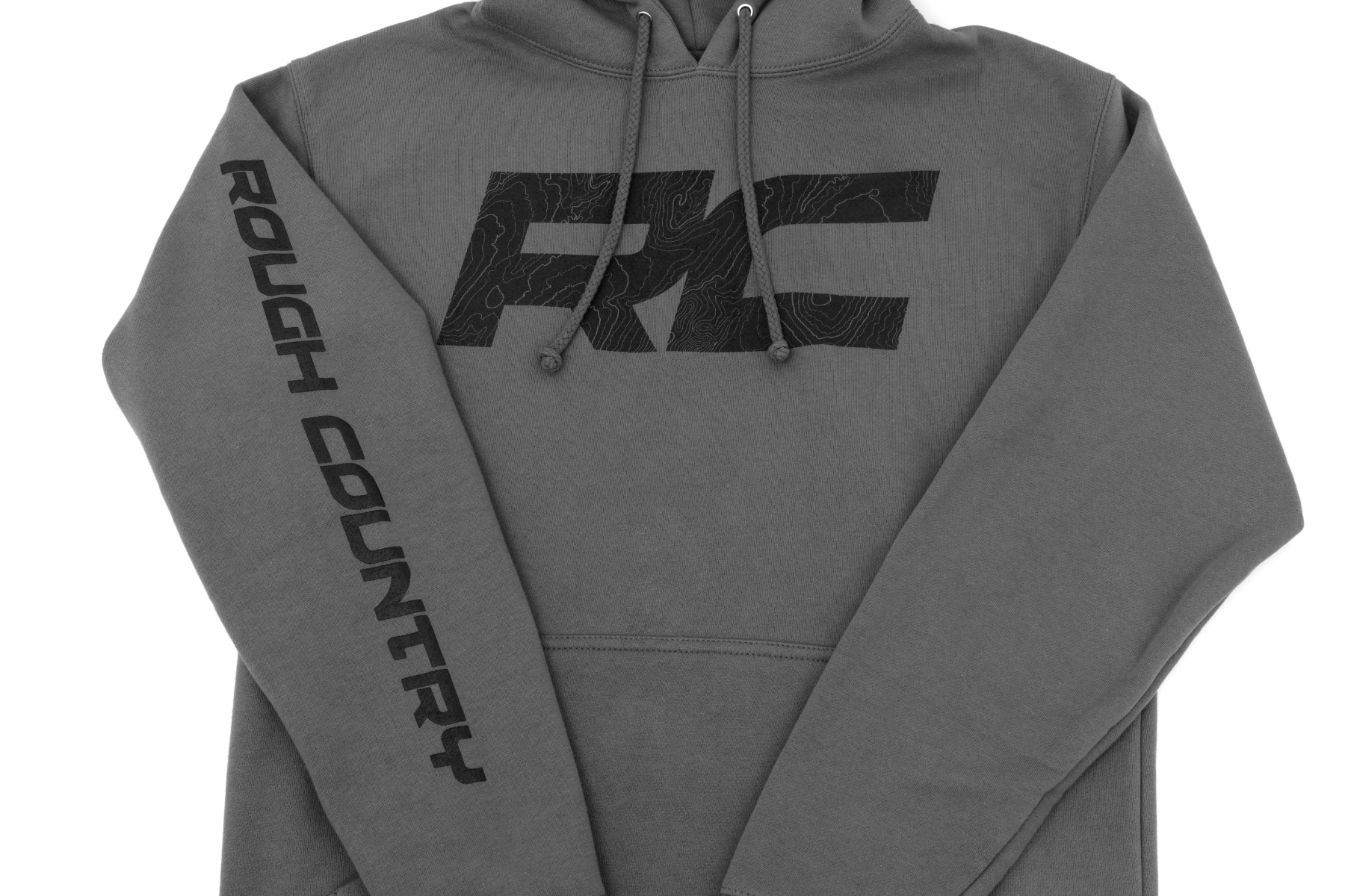 Rough Country Hoodie | RC Topographical Sleeve | Charcoal | 2XL view 3