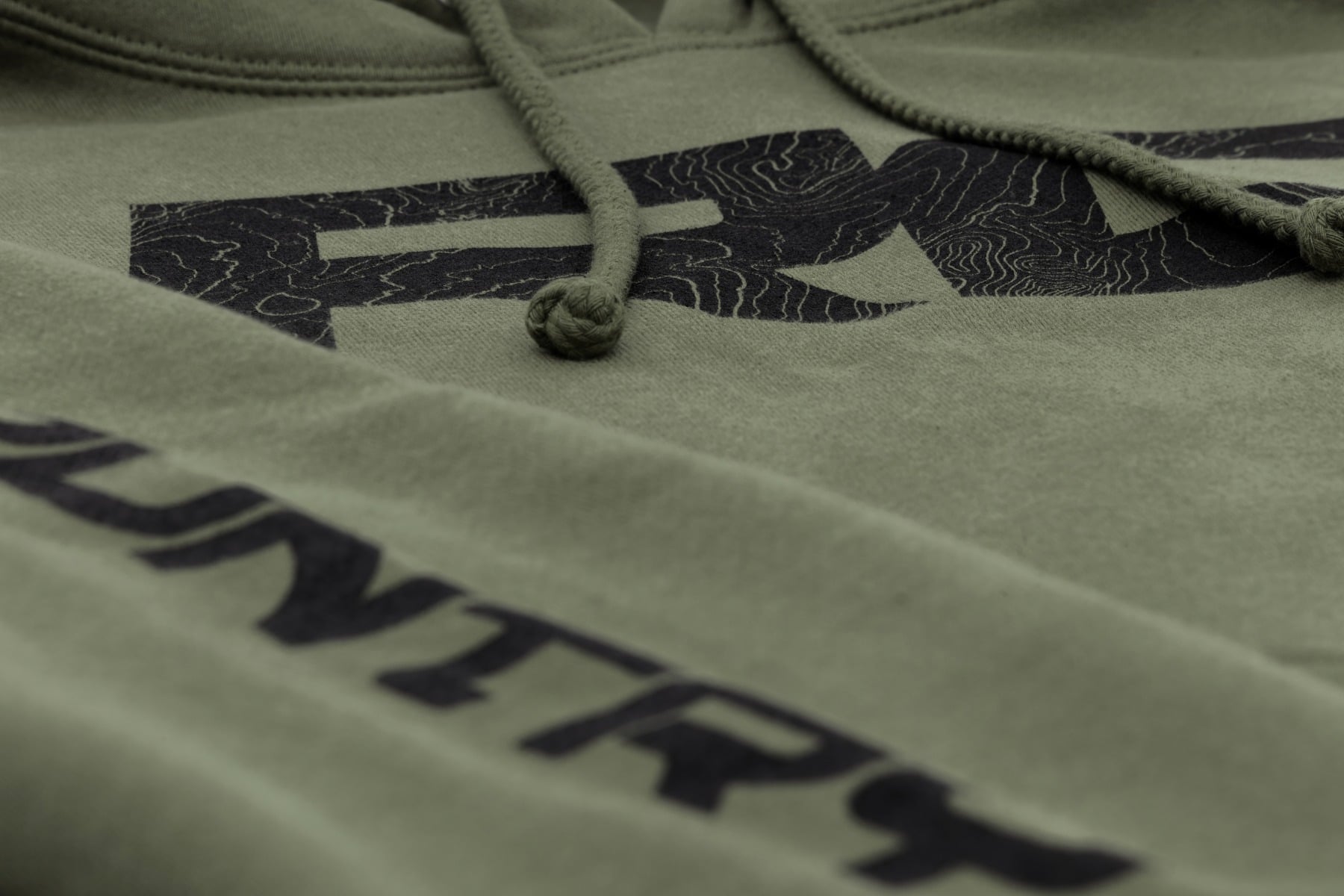Rough Country Hoodie | RC Topographical Sleeve | Army Green | SM view 4
