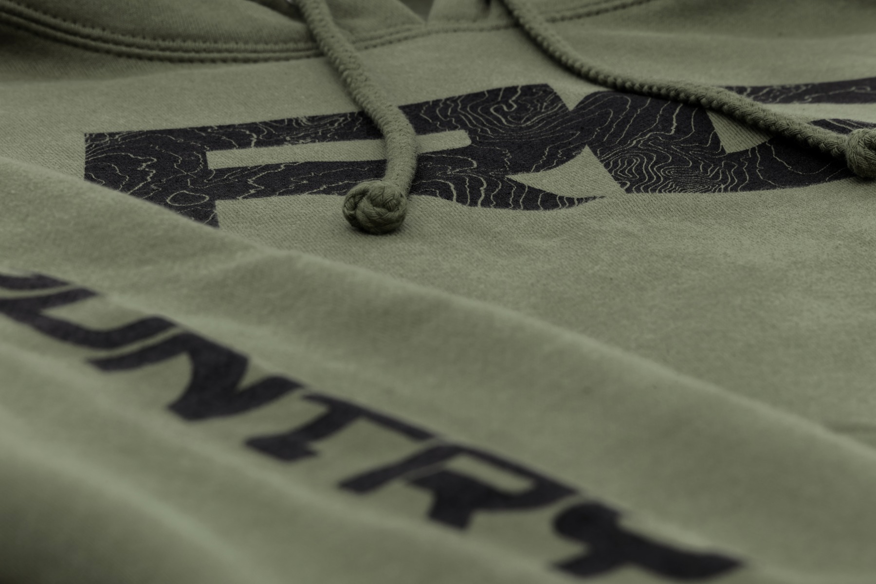 Rough Country Hoodie | RC Topographical Sleeve | Army Green | MD — view 4