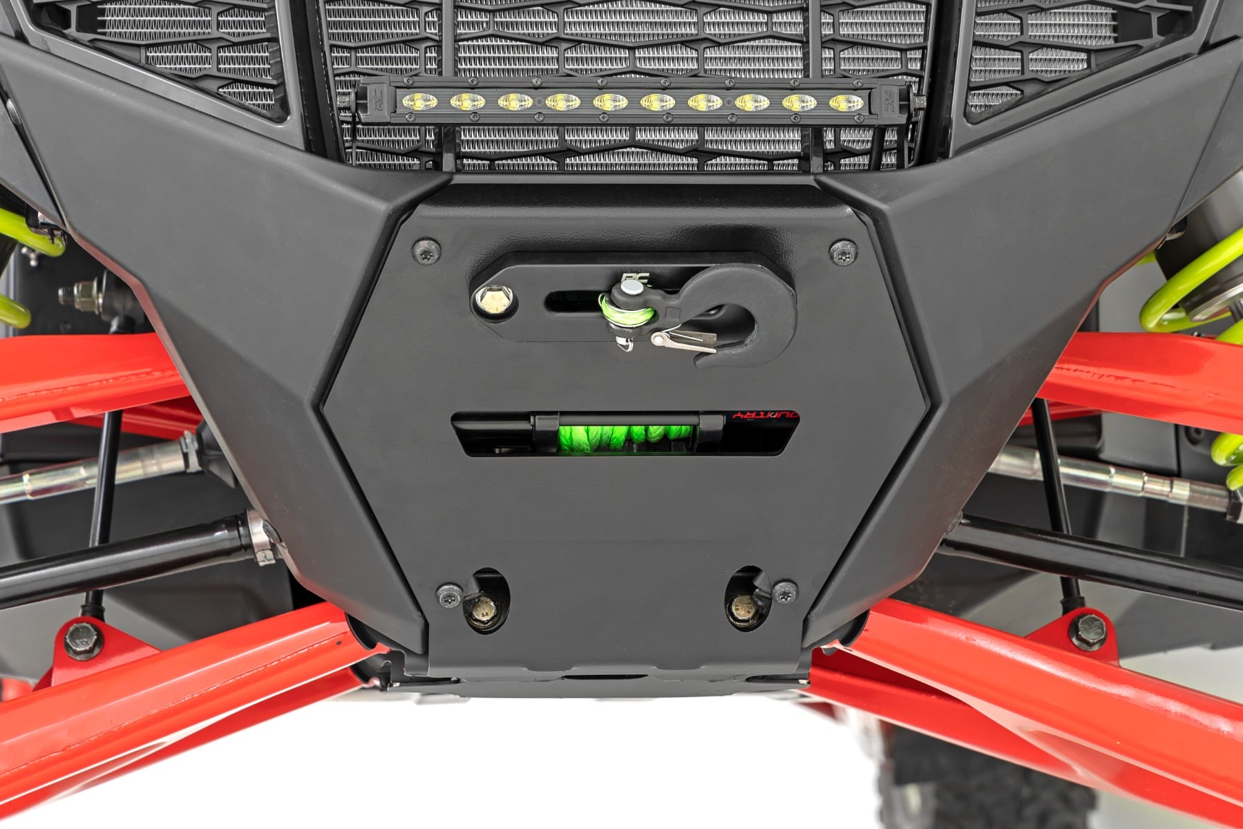 LED Light | Winch Mount | Front | 10" Black Slimline | Polaris RZR Pro R — view 2