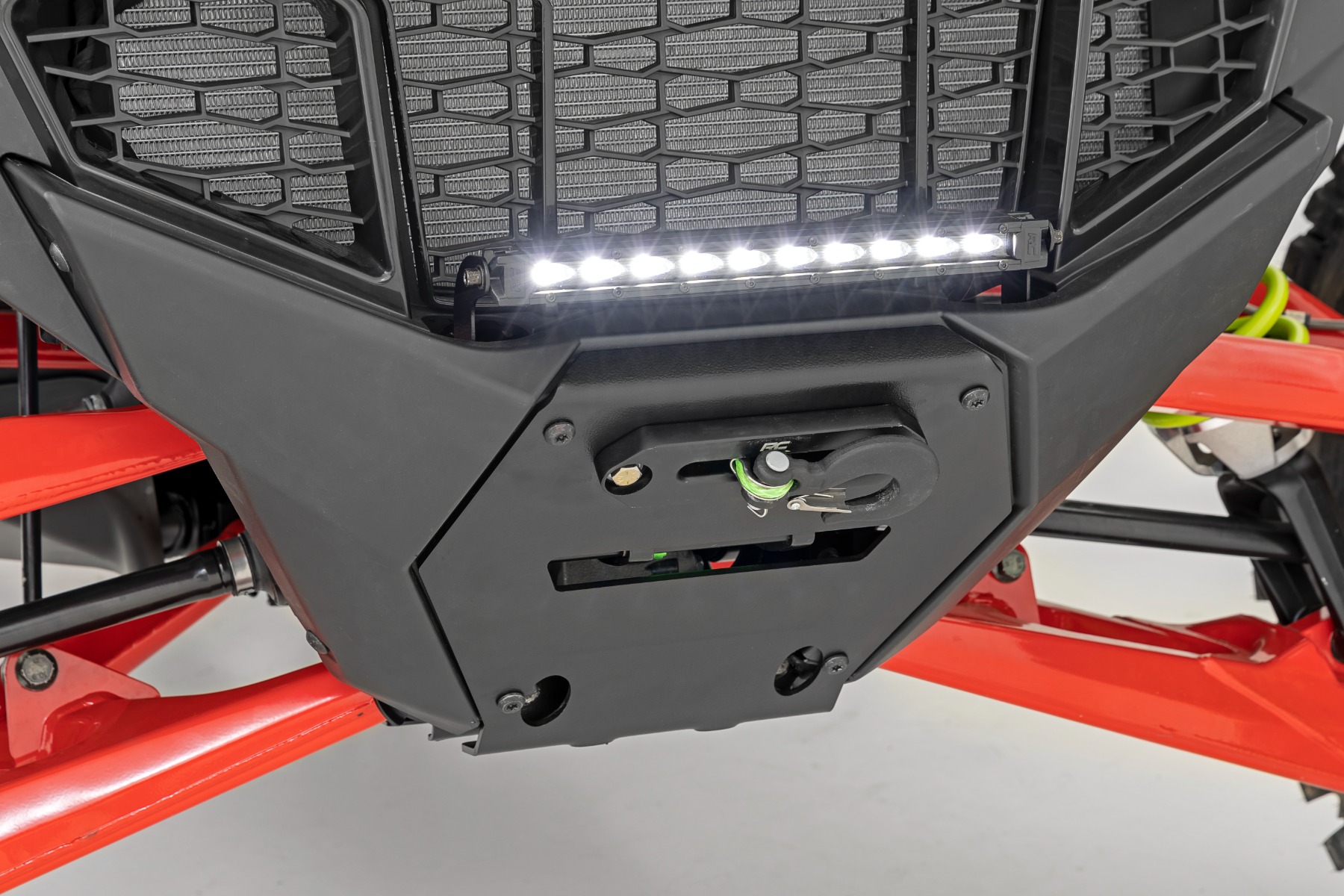 LED Light | Winch Mount | RS4500S | 10" Black Slimline | Polaris RZR Pro R — view 4