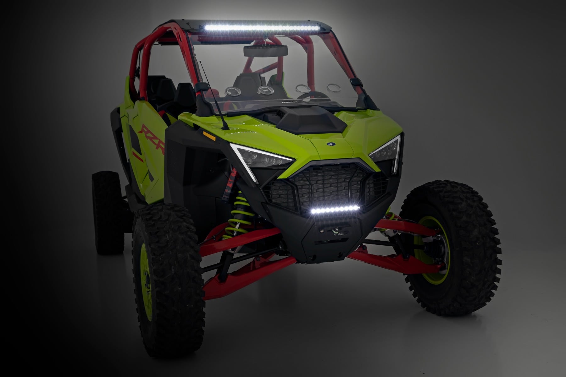 LED Light | Winch Mount | Front | 10" Black Slimline | Polaris RZR Pro R — view 5