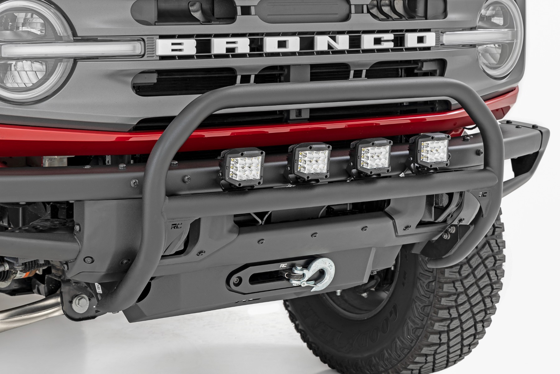Nudge Bar | 20 Inch Chrome Single Row LED | OE Modular Steel | Ford Bronco (21-26) — view 2
