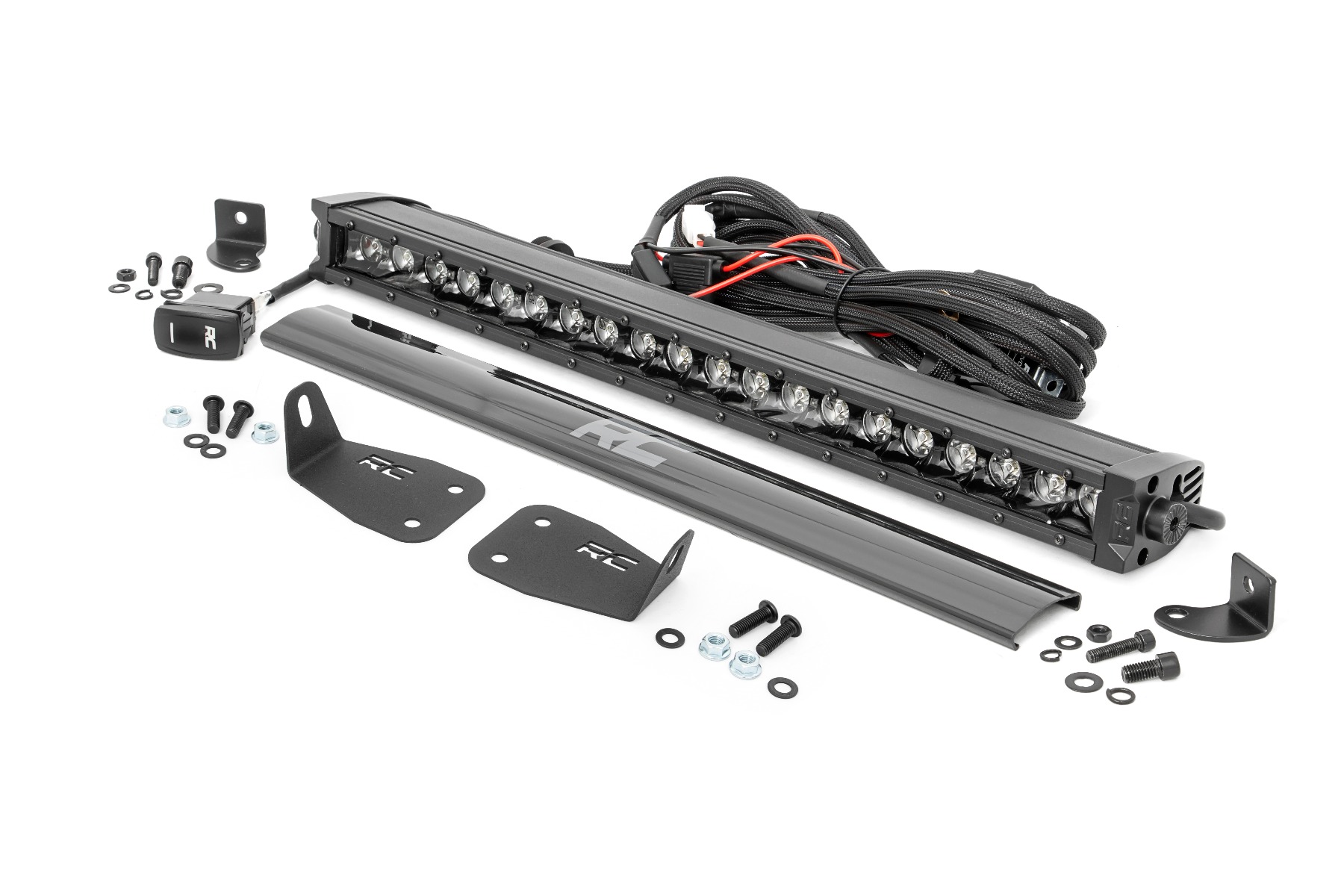 LED Light Kit | Bumper Mount | 20" Black Single Row | White DRL | Ford Bronco Sport (21-26) — view 2