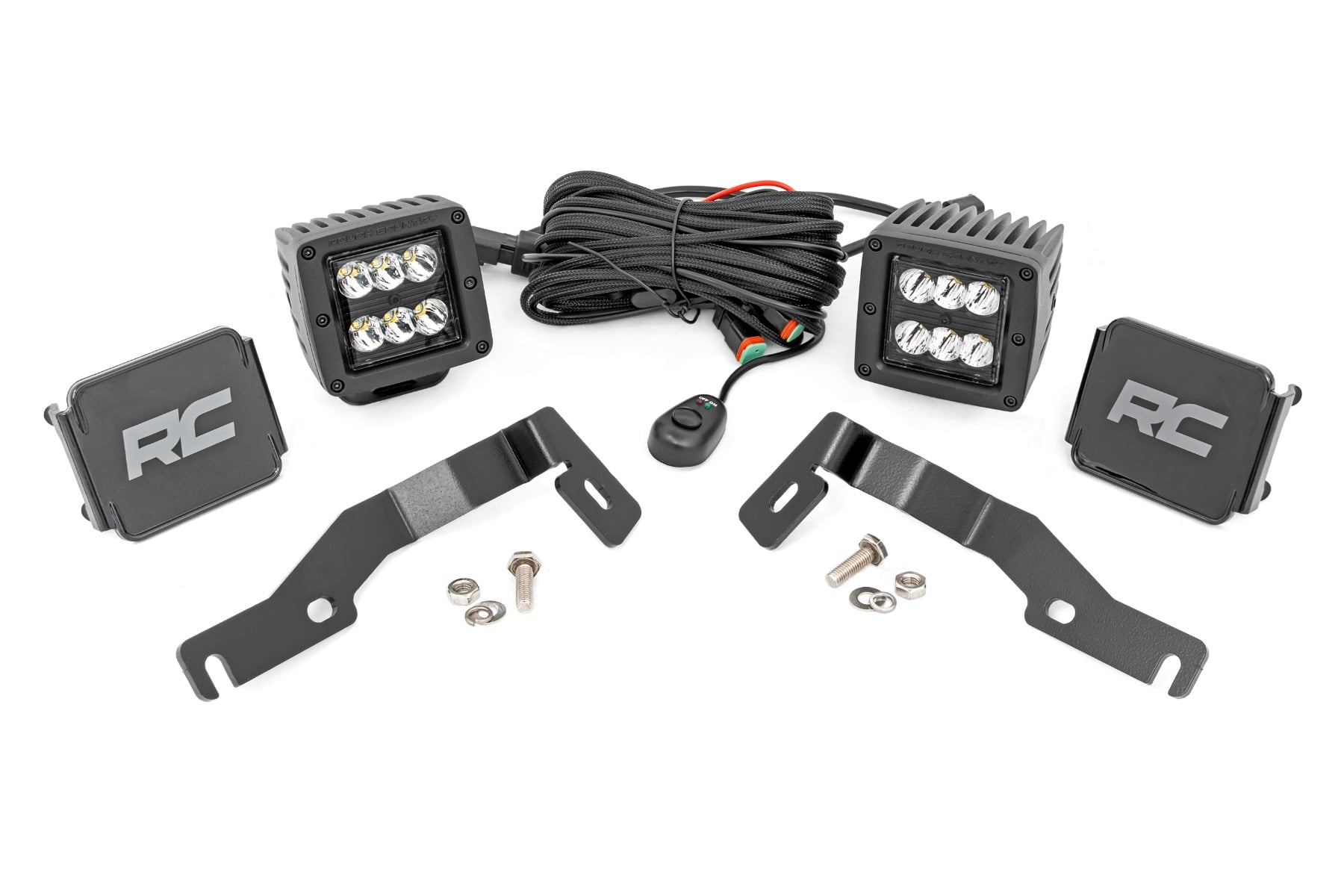 LED Light Kit | Ditch Mount | 2" Black Pair | Spot | Toyota Tacoma (24-26) view 2