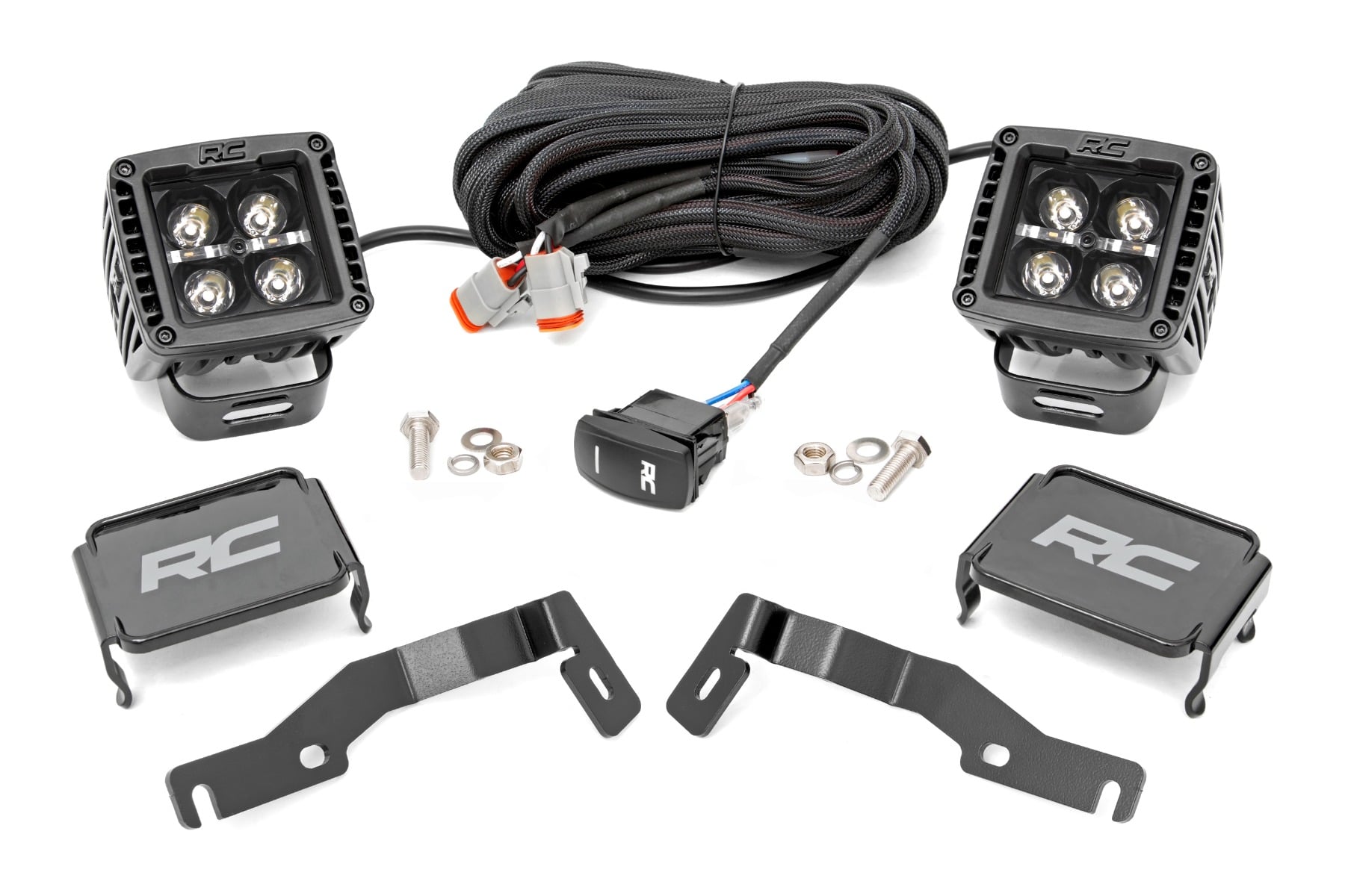 LED Light Kit | Ditch Mount | 2" Black Pair | Amber DRL | Toyota Tacoma (24-26) view 2