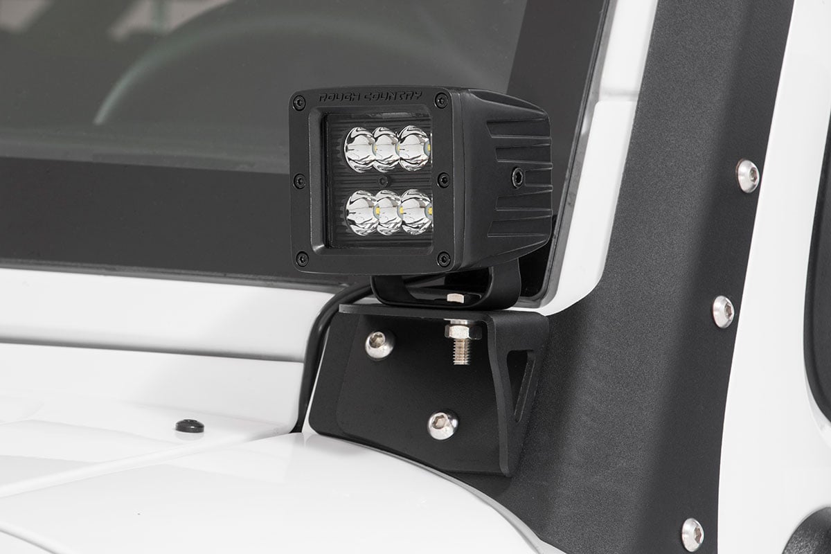 2 Inch Black Series LED Light Pods | Spot | Square β view 5