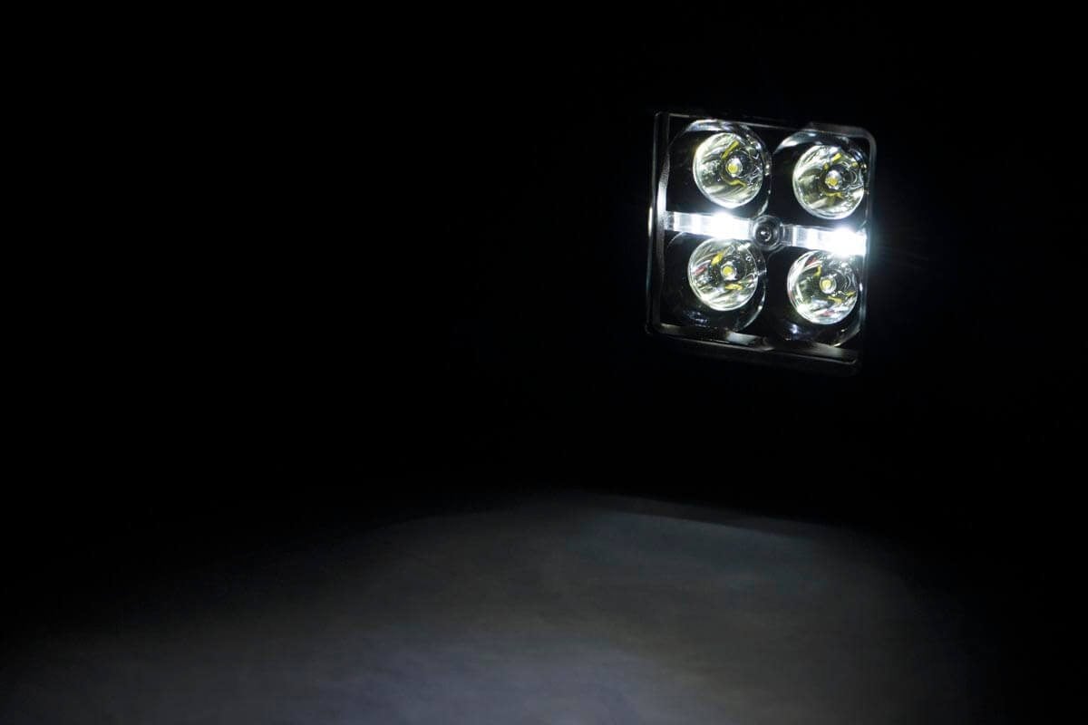 2 Inch Black Series LED Light Pods |  Flush Mount | Cool White DRL — view 2