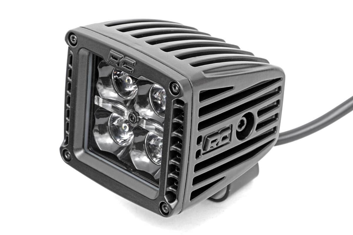 2 Inch Black Series LED Light Pods | Spot | Square |  Amber DRL view 3