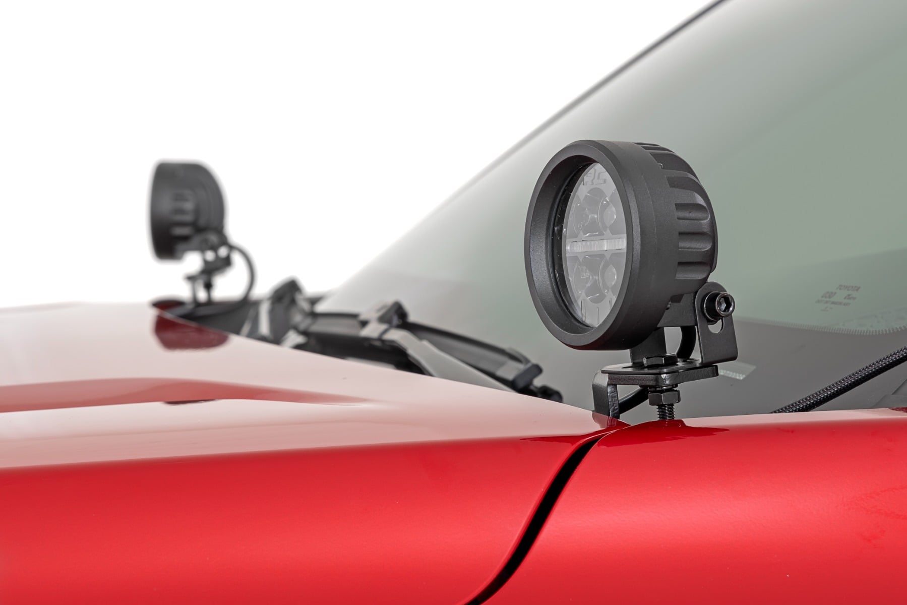 LED Light Kit | Ditch Mount | Black Series Round | 3.5 Inch | Amber DRL | Toyota Tacoma (24-26) view 3