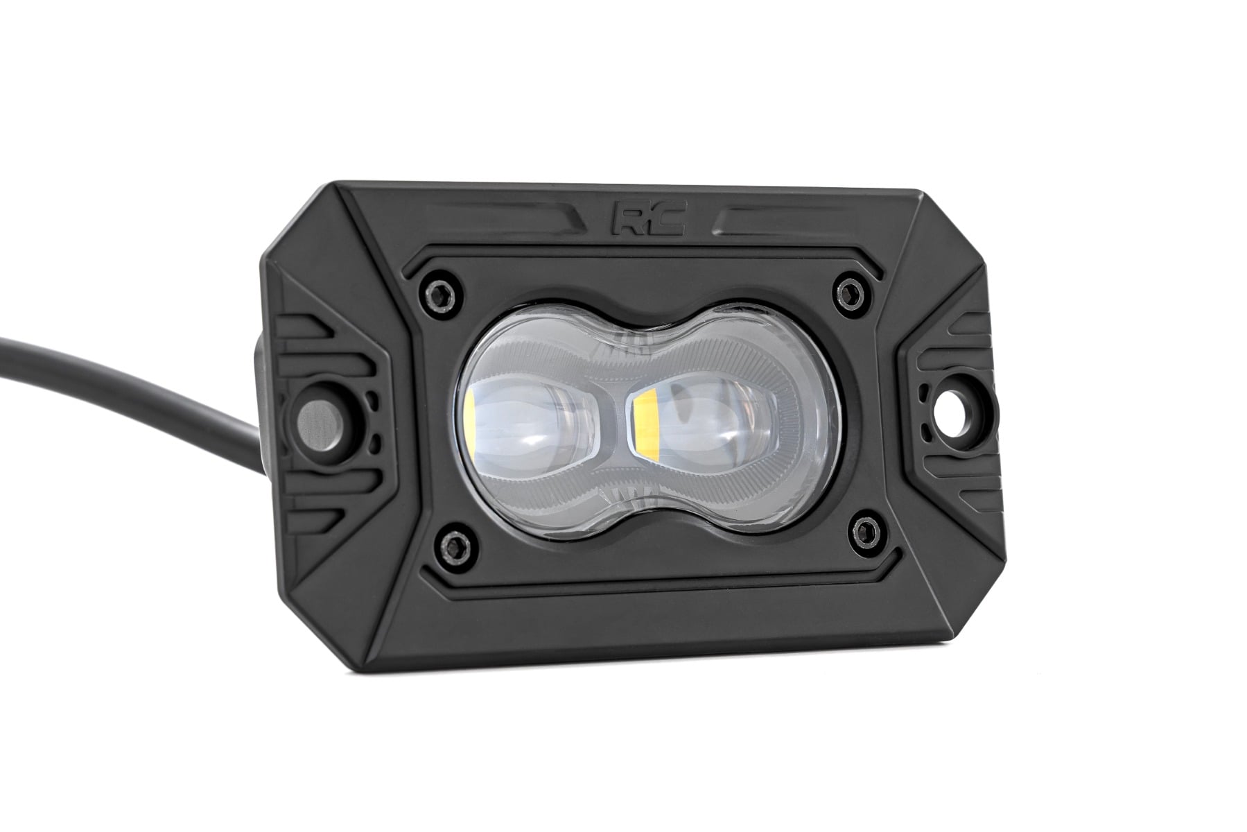 3x1.75 Inch Black Series | Yellow | LED Slim Aux | SAE Fog | Flush Mount | Pair — view 2