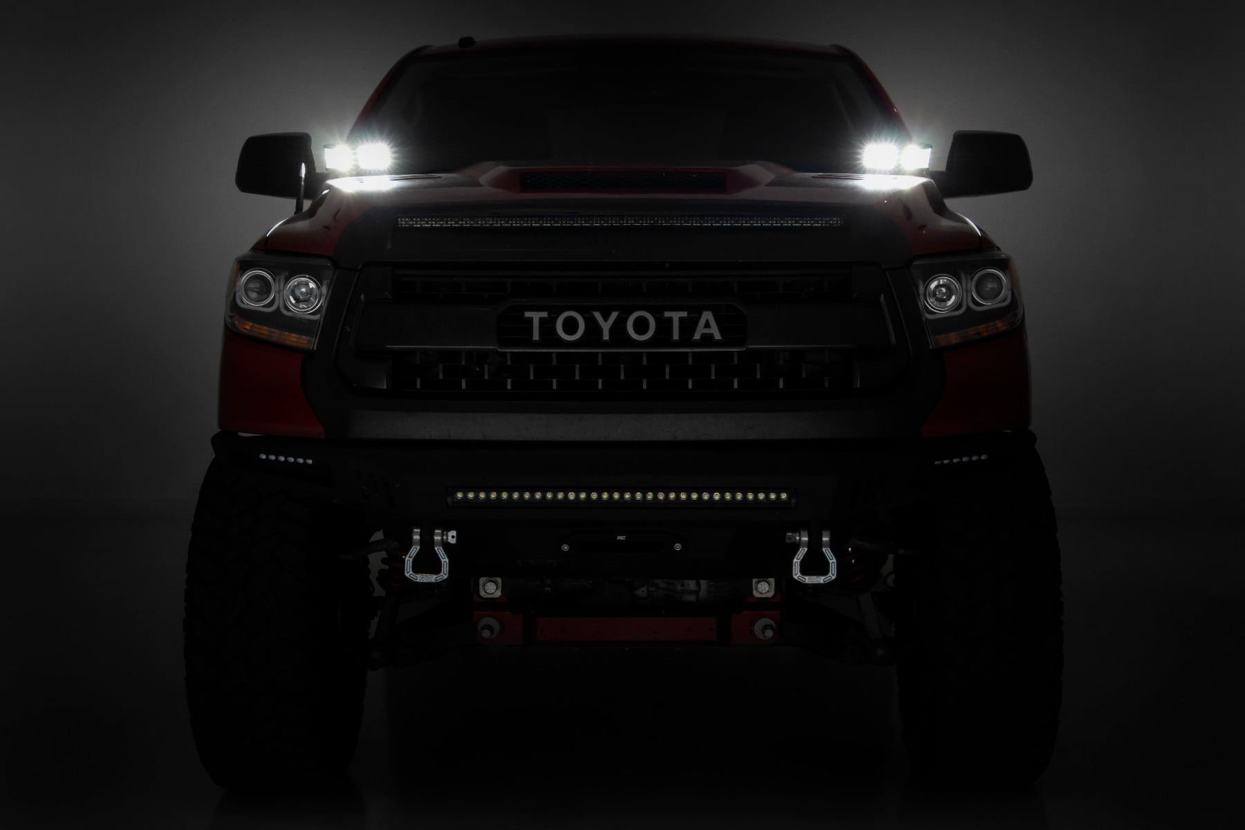 LED Light Kit | Ditch Mount | Dual 2" Black Pairs | Flood | Toyota Tundra (14-21) — view 5