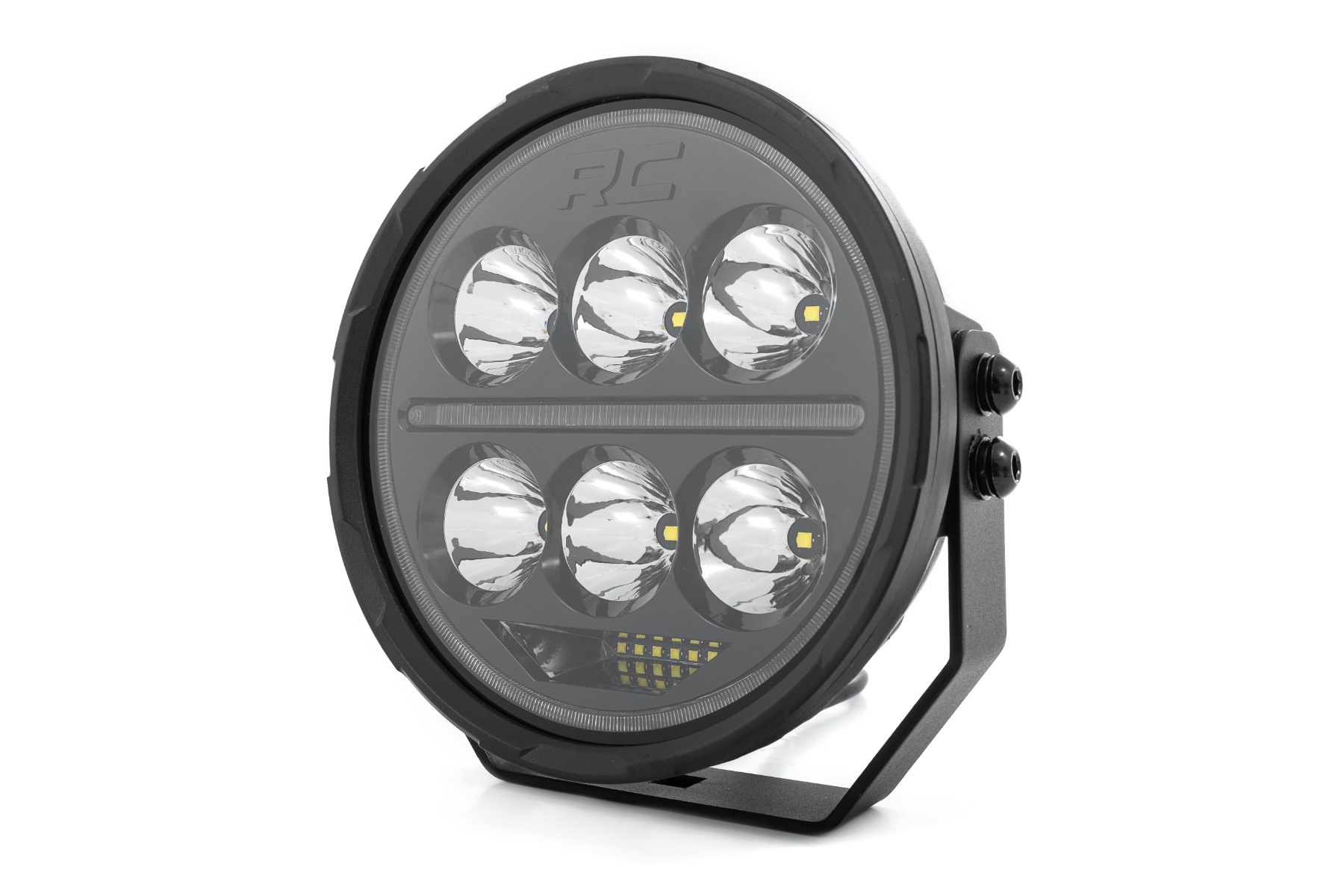 Black Series Halo LED Light Pair | White/Amber DRL | 6.5 Inch | Round — view 4